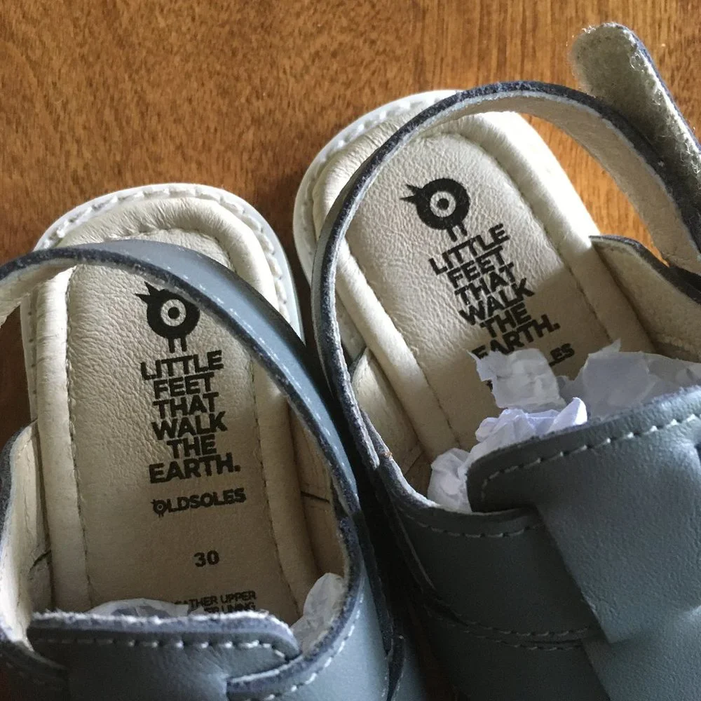 Old Soles gray leather sandals 13 NIB